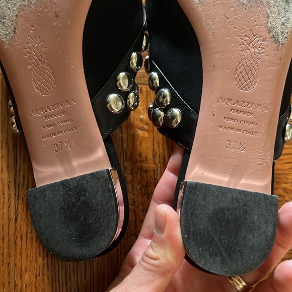 Aquazurra Black studded mules - Picture 3 of 11